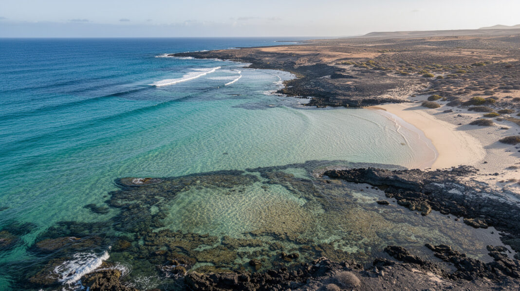 Fuerteventura’s trade wind hits 20 mph and splits the island into 2 different coasts Fuerteventura’s trade wind hits 20 mph and splits the island into 2 different coasts