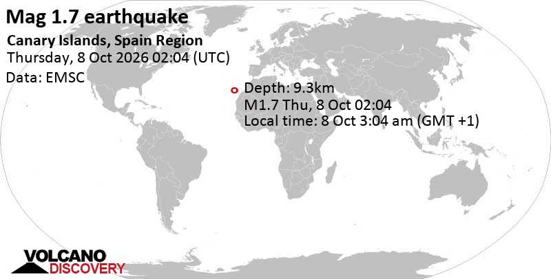 Canary Islands Earthquakes: Latest Quakes Past 24 Hours Canary Islands Earthquakes: Latest Quakes Past 24 Hours